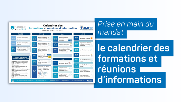 Prise en main du mandat : le calendrier des formations et réunions d&rsquo;information du premier semestre 2026